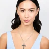 2008-antique-silver-turquoise-stone-cross-pendant-necklace-3.webp Antique Silver Turquoise Stone Cross Pendant Necklace