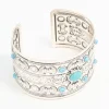 Antique Silver Turquoise Wrist Cuff