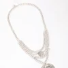 Antique Silver Western Crescent Moon Necklace