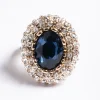 Antique Vintage Blue Cocktail Ring