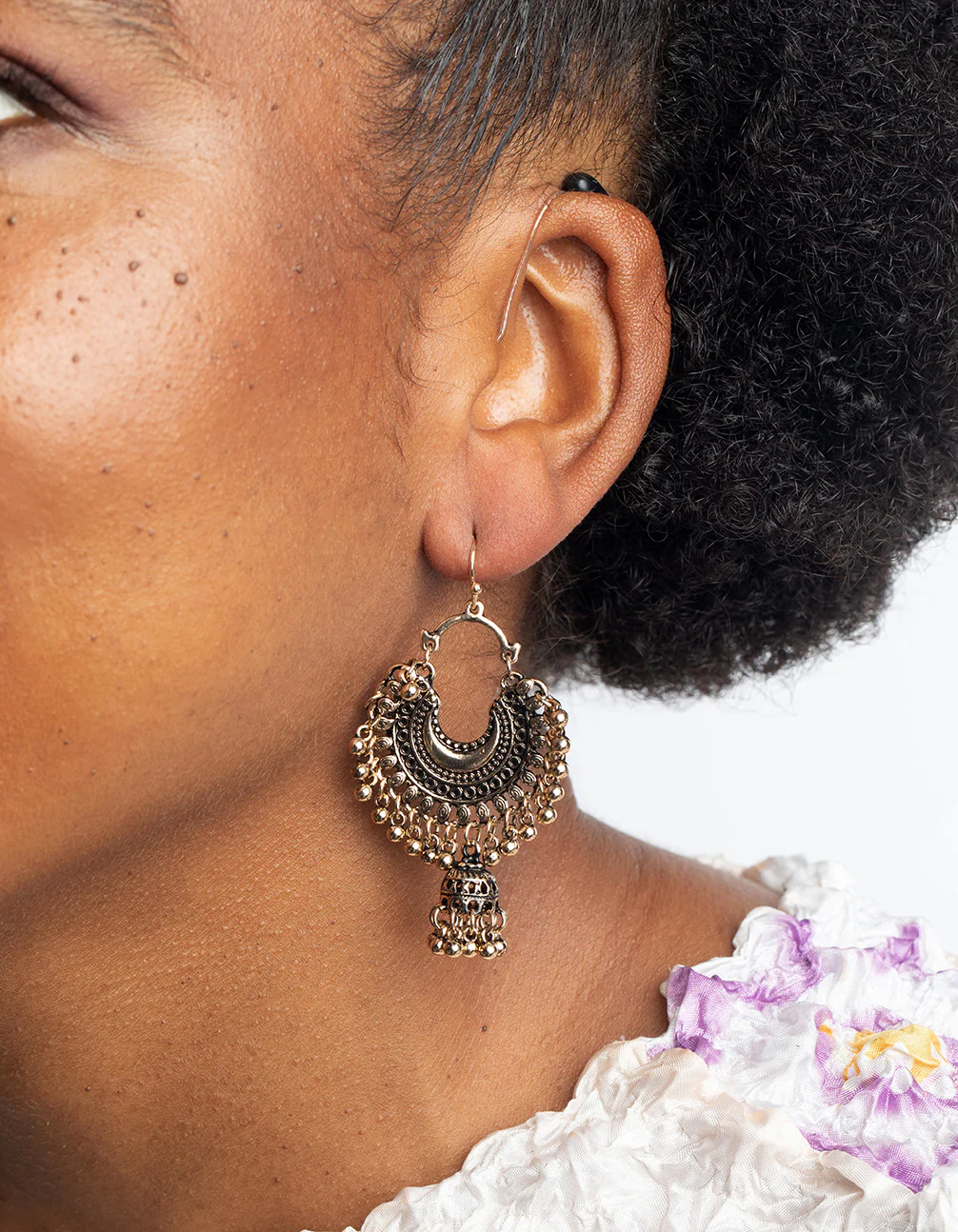 2016-antique-yellow-gold-toned-beaded-drop-jhumka-earrings-2.webp Antique Yellow Gold Toned Beaded Drop Jhumka Earrings