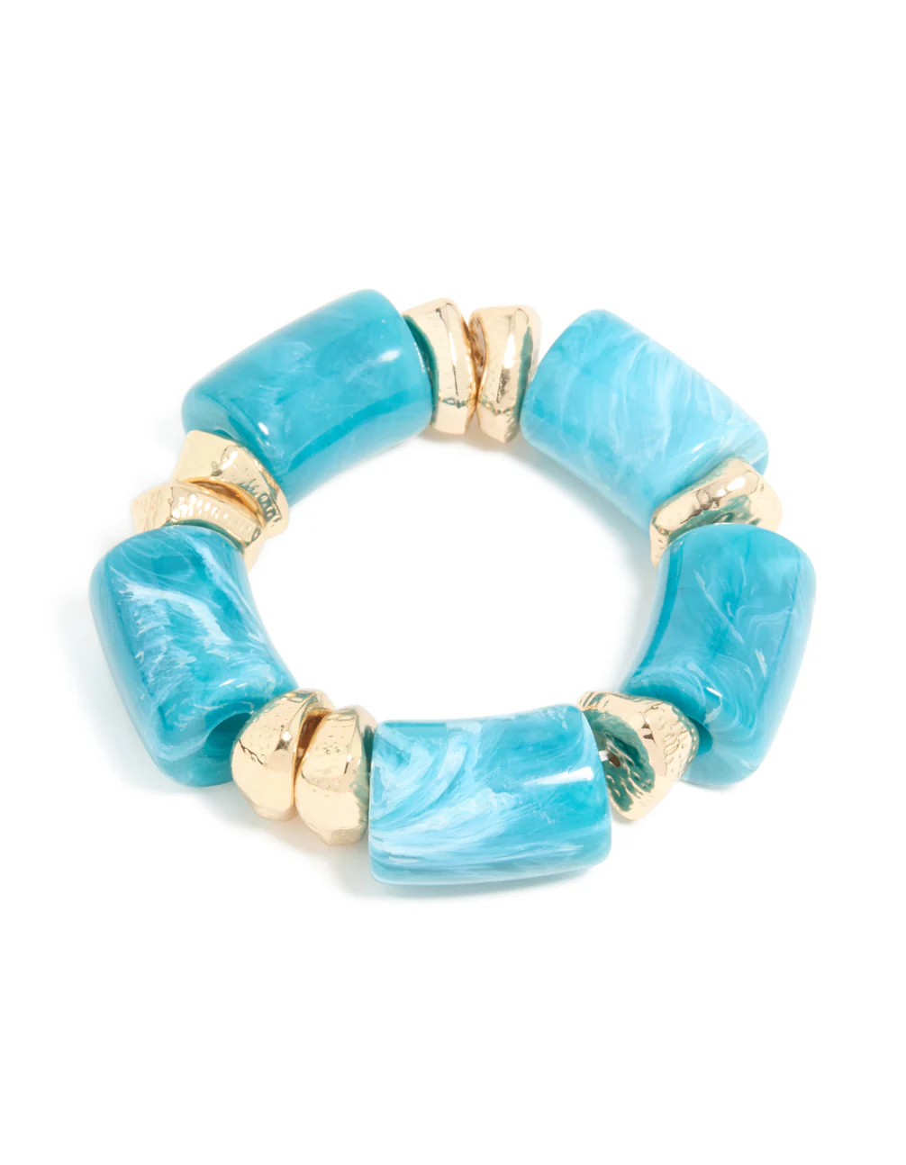 2018-aqua-acrylic-gold-chunky-stretch-bracelet-1.webp Aqua Acrylic & Gold Chunky Stretch Bracelet