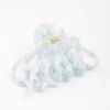 Aqua Marble Wide Hair Claw Clip