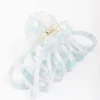 Aqua Marble Wide Hair Claw Clip
