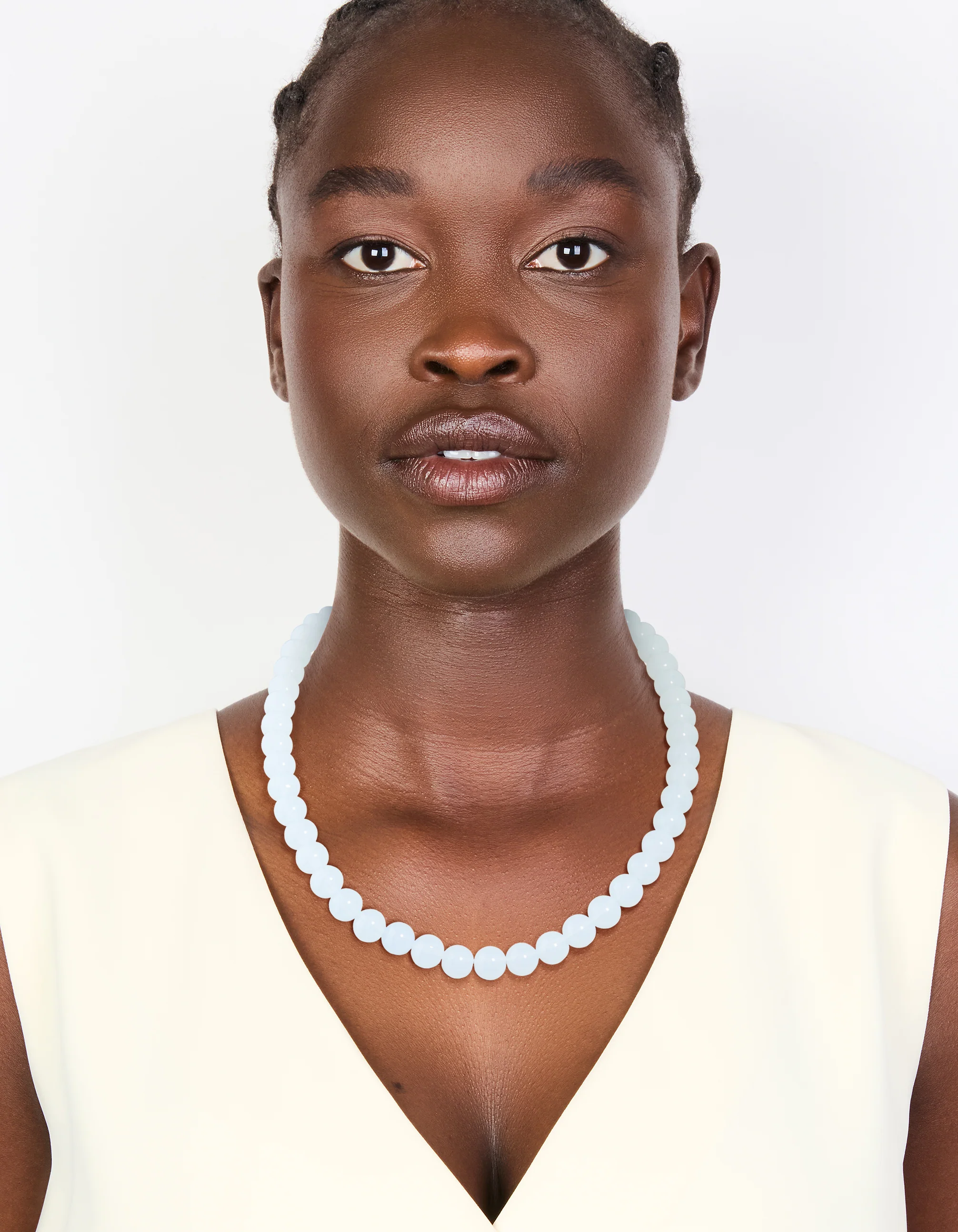 Baby Blue Acrylic Beaded Necklace