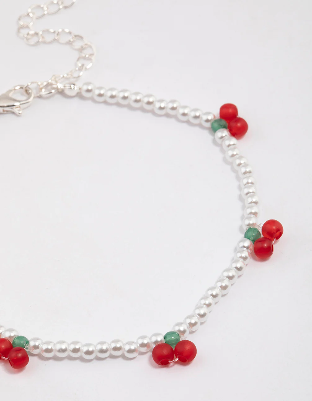 2033-beaded-cherry-pendant-stretch-bracelet-1.webp Beaded Cherry Pendant Stretch Bracelet