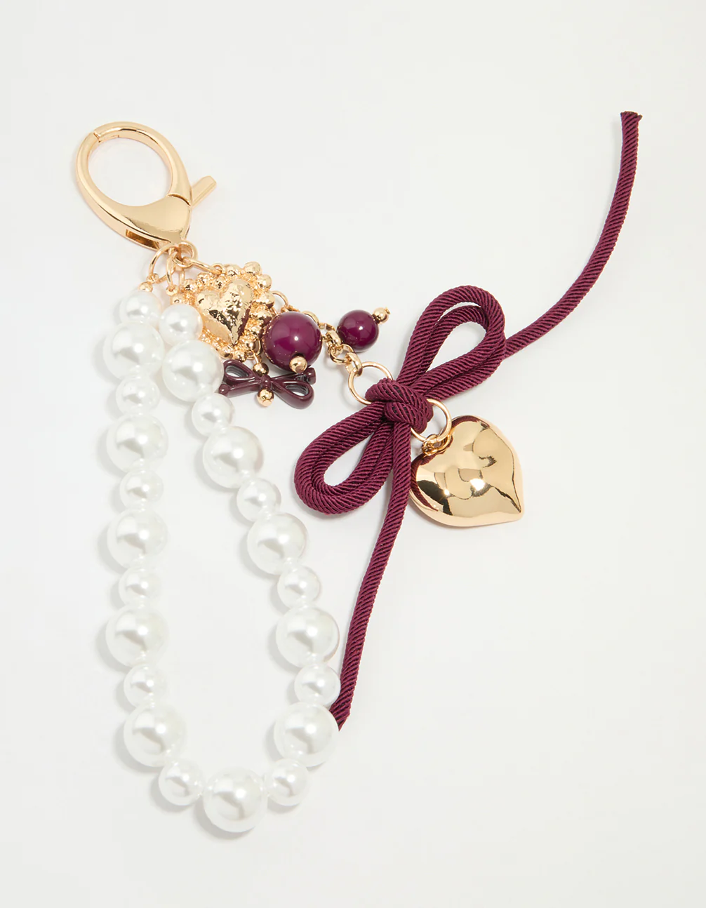 2043-beaded-heart-pearl-rope-key-chain-1.webp Beaded Heart Pearl Rope Key Chain