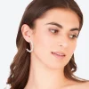 Beaded Pearl Hoop Earrings