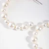 Beaded Pearl Hoop Earrings