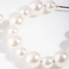 Beaded Pearl Hoop Earrings