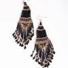 Beaded Tassel Drop Earrings