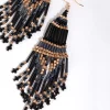 Beaded Tassel Drop Earrings