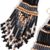 Beaded Tassel Drop Earrings