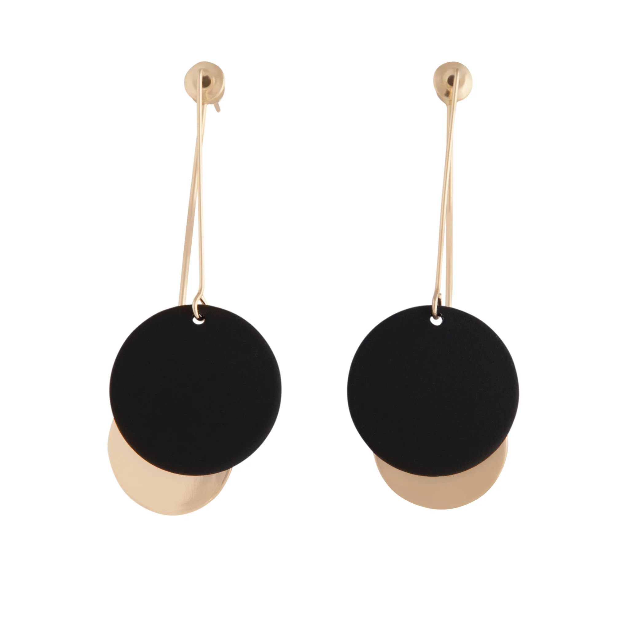 2059-black-gold-coated-disc-sandwich-earrings-2.webp Black & Gold Coated Disc Sandwich Earrings