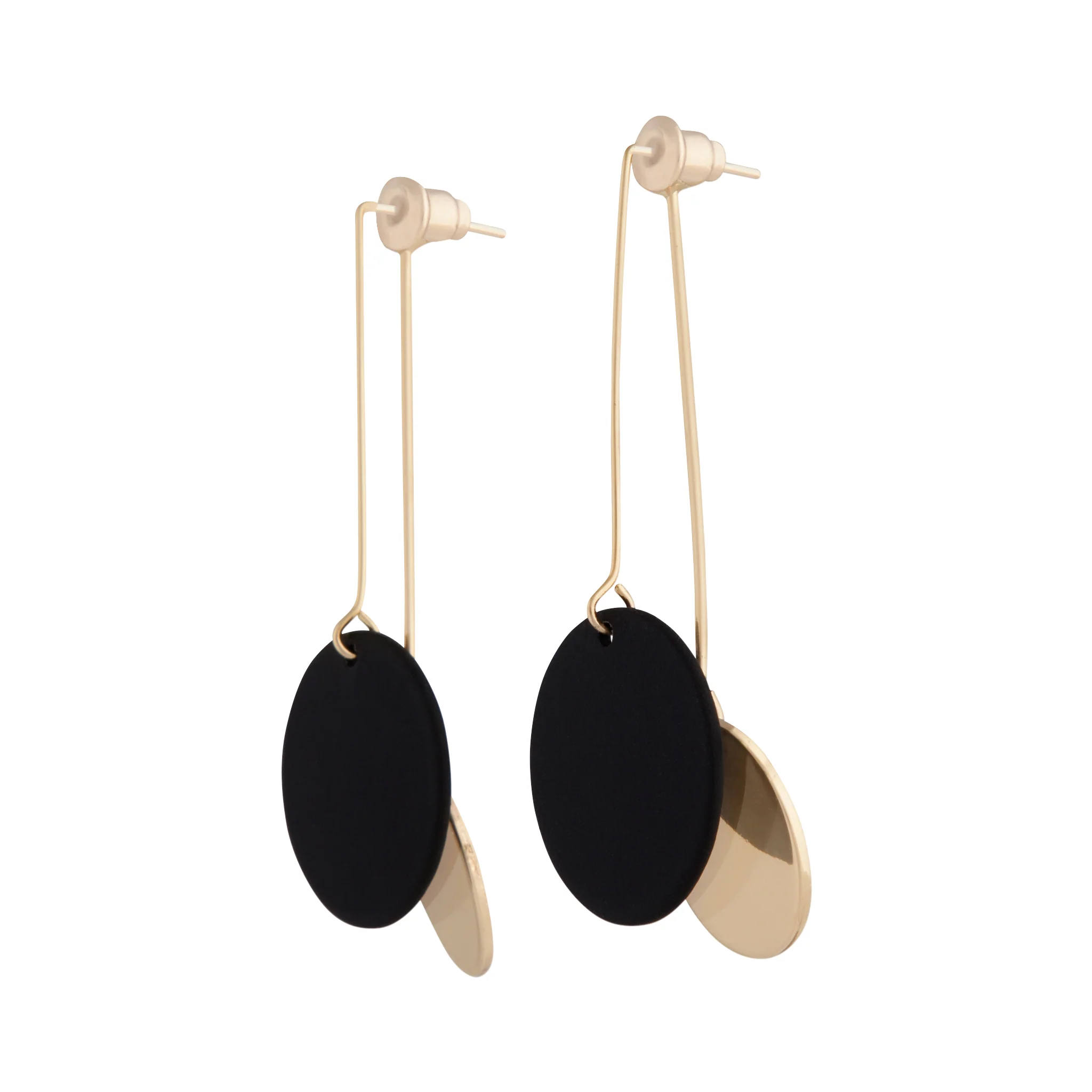 2059-black-gold-coated-disc-sandwich-earrings-3.webp Black & Gold Coated Disc Sandwich Earrings