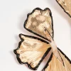 Black & Gold Etched Floral Stud Earrings