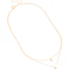 207-gold-clear-blue-diamante-flower-layered-necklace-2.webp Gold Clear & Blue Diamante Flower Layered Necklace