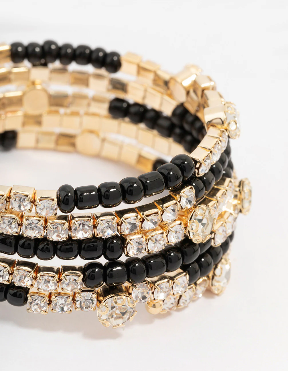 2075-black-gold-wrapped-diamante-bracelet-2.webp Black & Gold Wrapped Diamante Bracelet