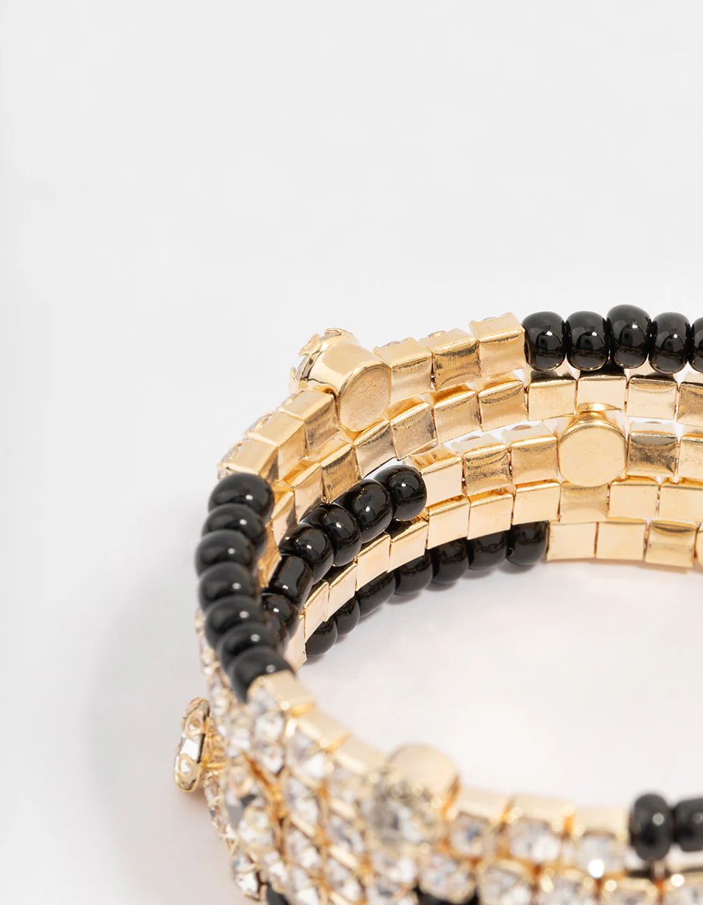 2075-black-gold-wrapped-diamante-bracelet-3.webp Black & Gold Wrapped Diamante Bracelet