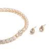 208-gold-clear-cubic-zirconia-bezel-tennis-bracelet-earrings-set-2.webp Gold Clear Cubic Zirconia Bezel Tennis Bracelet & Earrings Set