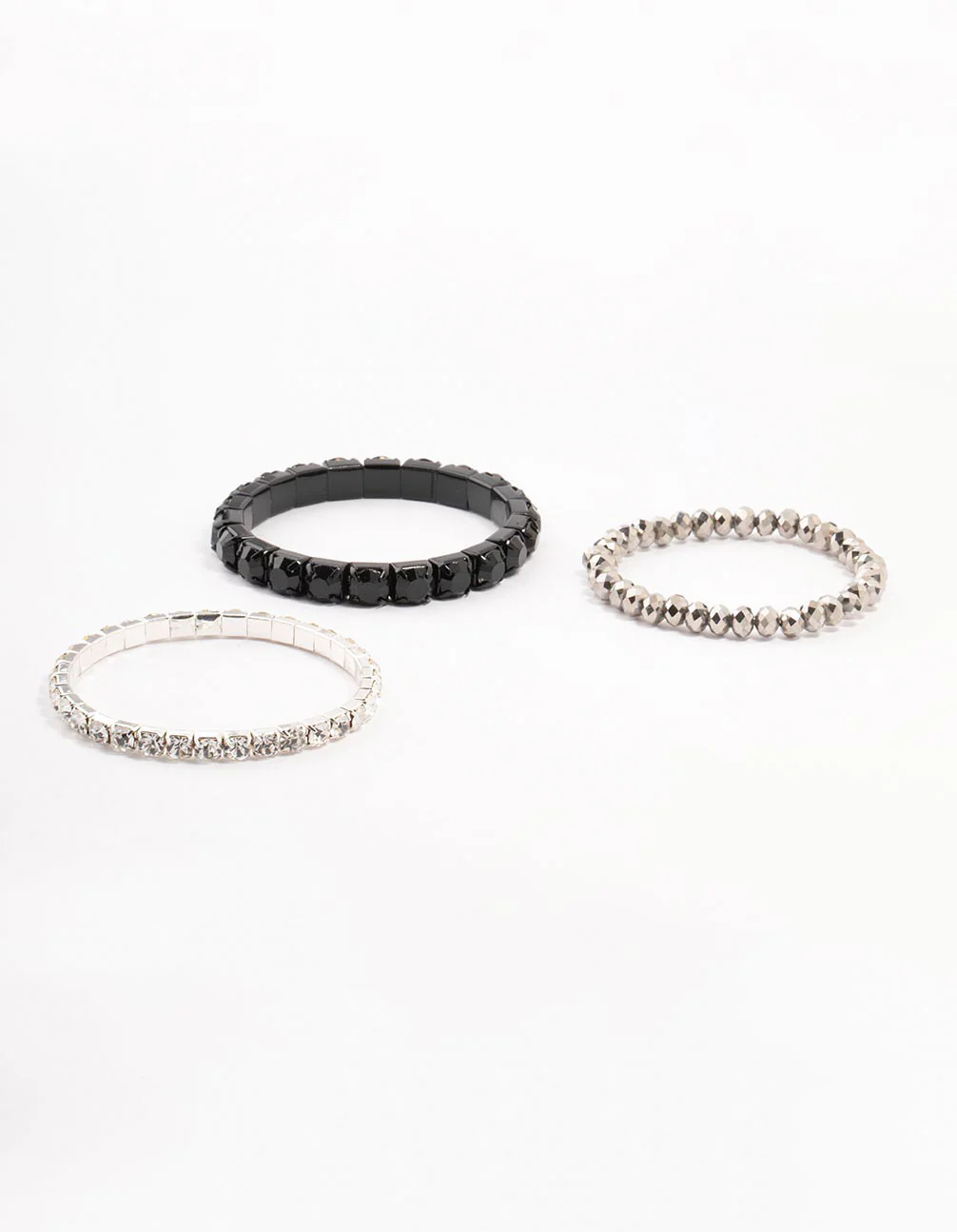 2082-black-silver-plaited-bracelet-3-pack-1.webp Black & Silver Plaited Bracelet 3- Pack