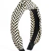 Black & White Fabric Woven Print Fabric Headband