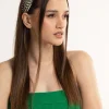 Black & White Fabric Woven Print Fabric Headband