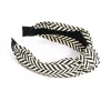 Black & White Fabric Woven Print Fabric Headband
