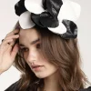 2088-black-white-faux-leather-petal-headband-2.webp Black & White Faux Leather Petal Headband