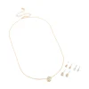 209-gold-clear-cubic-zirconia-pear-bezel-necklace-earrings-set-2.webp Gold Clear Cubic Zirconia Pear Bezel Necklace & Earrings Set