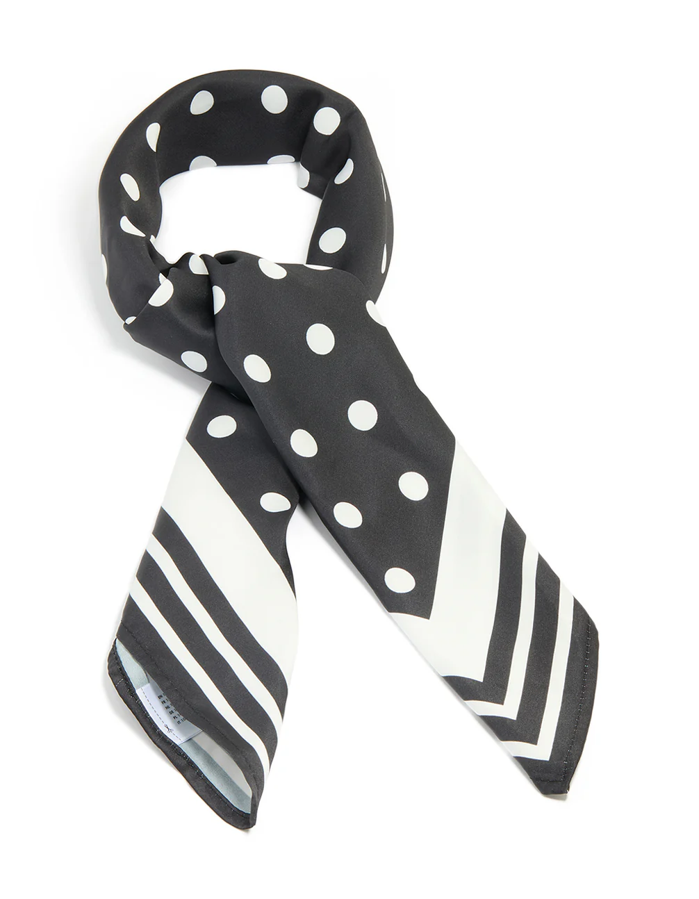 2093-black-white-polka-dot-fabric-scarf-1.webp Black & White Polka Dot Fabric Scarf