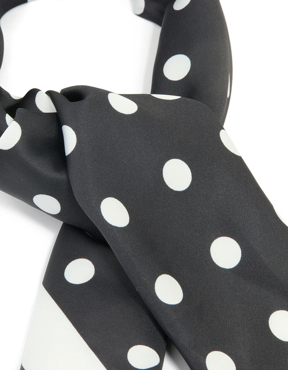 2093-black-white-polka-dot-fabric-scarf-2.webp Black & White Polka Dot Fabric Scarf