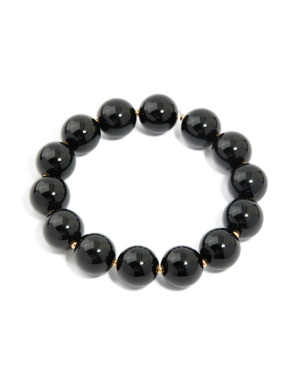 2101-black-acrylic-beaded-stretch-bracelet-1.webp Black Acrylic Beaded Stretch Bracelet