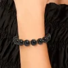 2101-black-acrylic-beaded-stretch-bracelet-2.webp Black Acrylic Beaded Stretch Bracelet