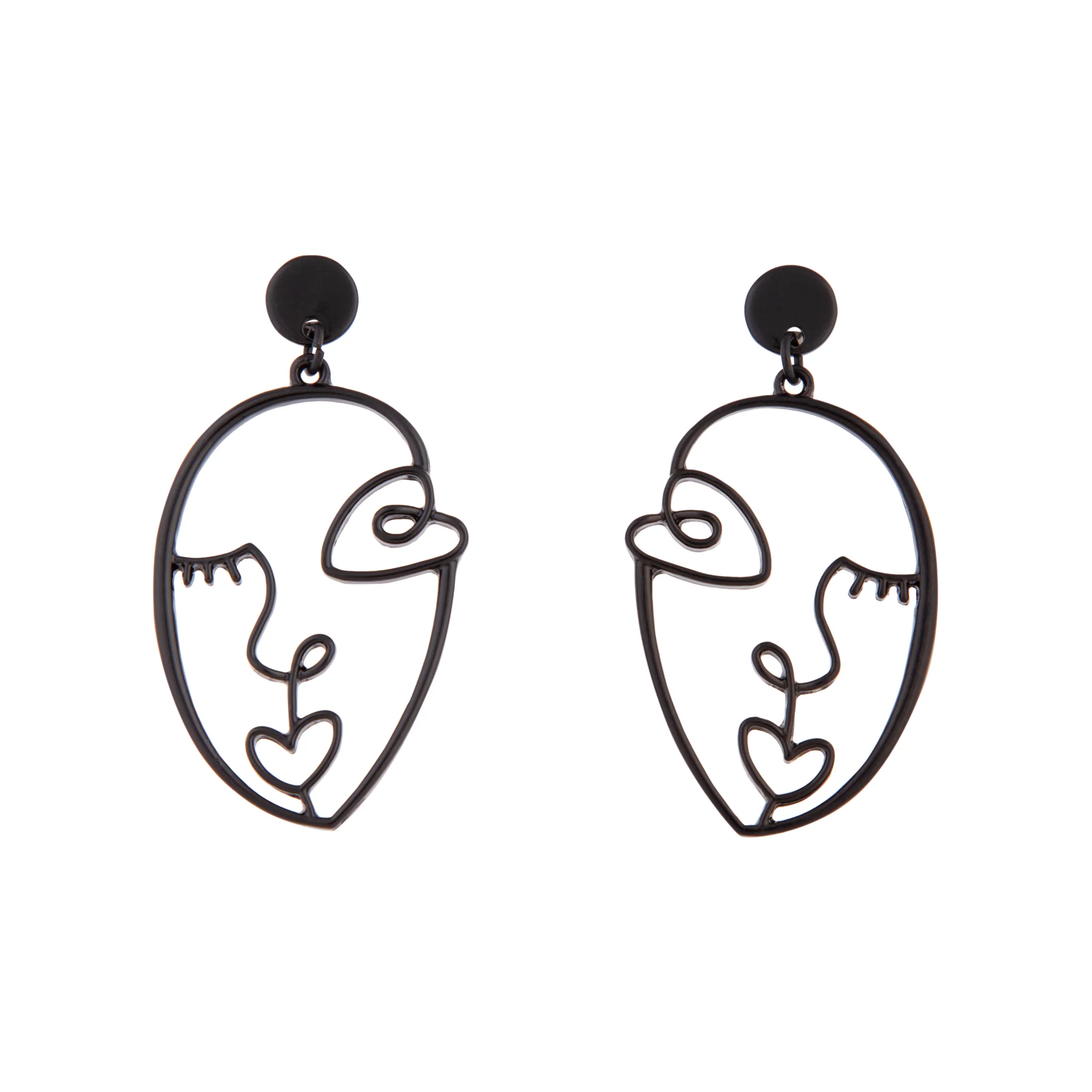 2106-black-artist-inspired-face-earrings-1.webp Black Artist Inspired Face Earrings