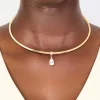 211-gold-cubic-zirconia-centre-collar-tube-necklace-2.webp Gold Cubic Zirconia Centre Collar Tube Necklace