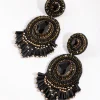 2117-black-beaded-drop-earrings-1.webp Black Beaded Drop Earrings