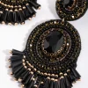 2117-black-beaded-drop-earrings-3.webp Black Beaded Drop Earrings