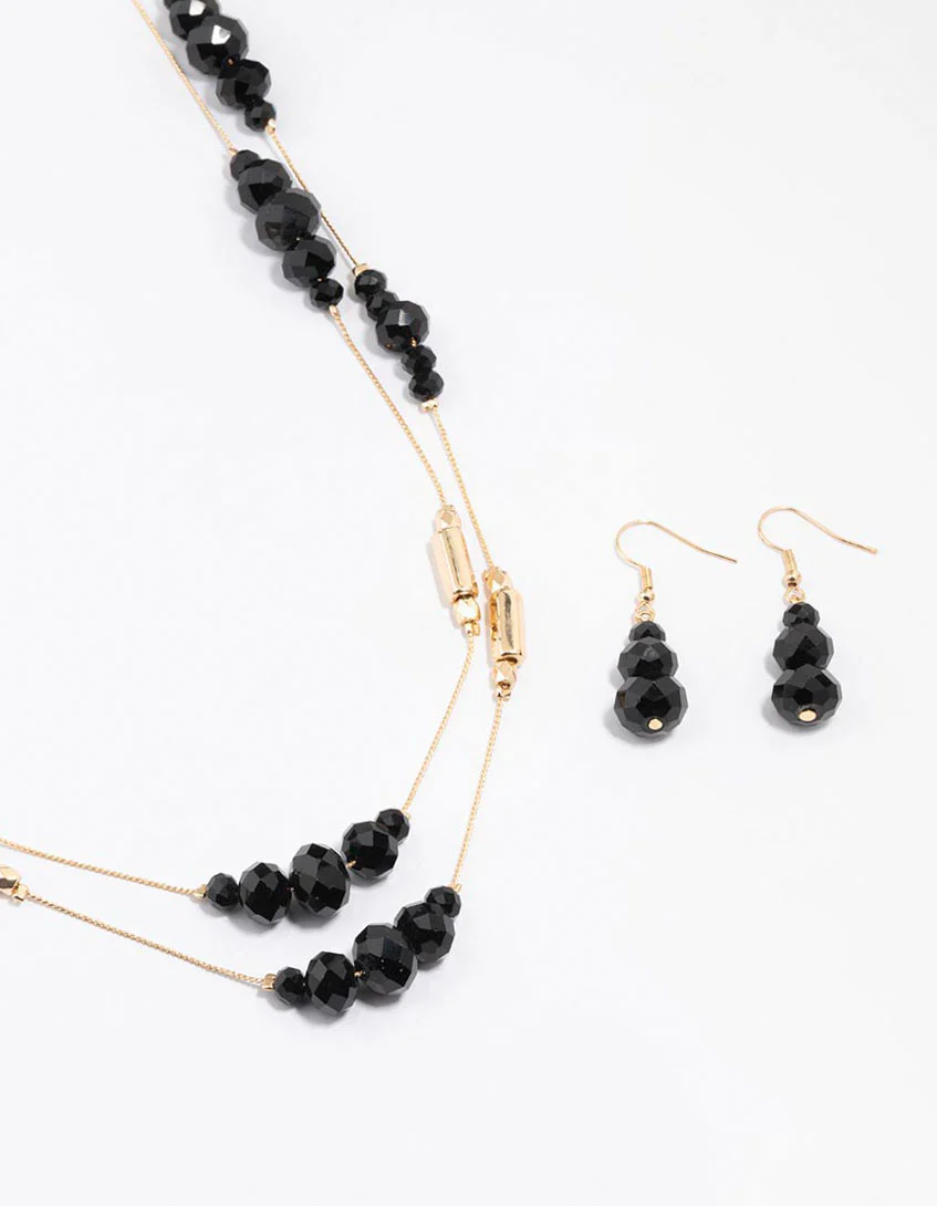 2118-black-beaded-necklace-earrings-jewellery-set-1.webp Black Beaded Necklace & Earrings Jewellery Set