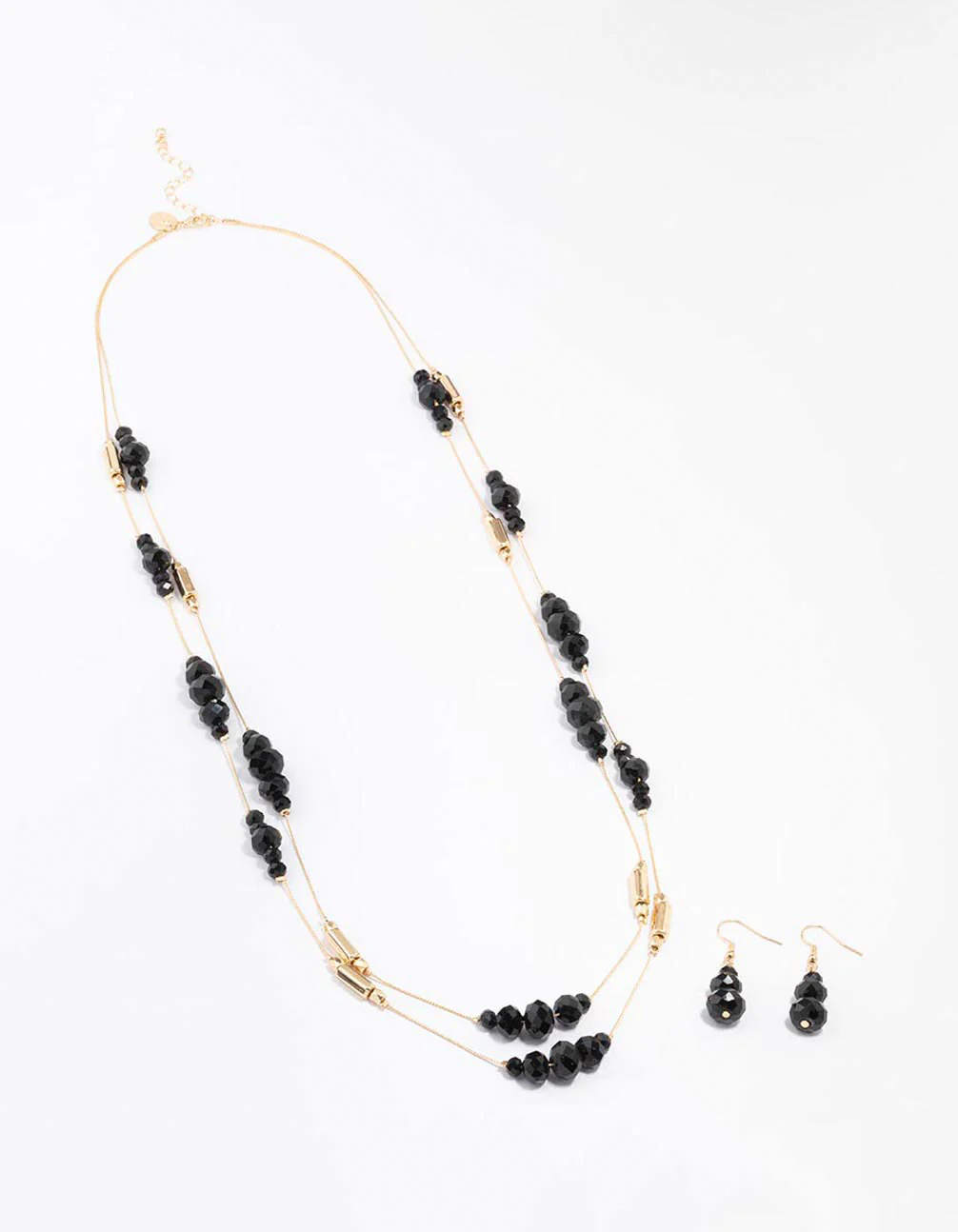 2118-black-beaded-necklace-earrings-jewellery-set-2.webp Black Beaded Necklace & Earrings Jewellery Set