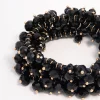 Black Beaded Textured Bracelet