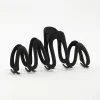 Black Bold Wavy Hair Claw Clip