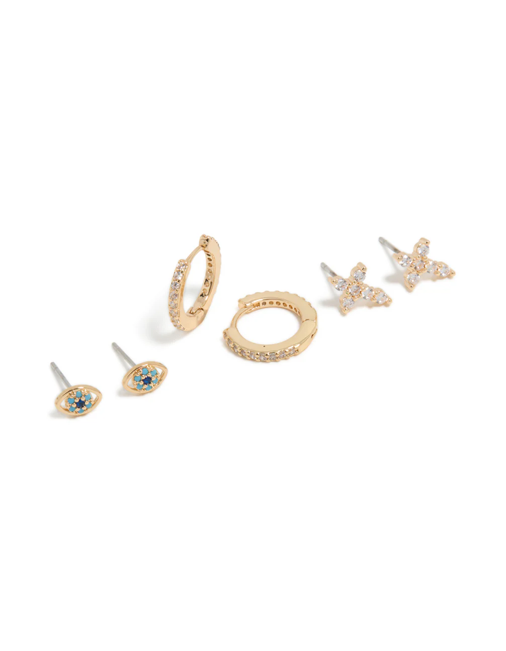 213-gold-cubic-zirconia-evil-eye-cross-earrings-3-pack-2.webp Gold Cubic Zirconia Evil Eye & Cross Earrings 3-Pack