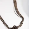 Black Chain Knot Tie Necklace