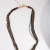 Black Chain Knot Tie Necklace