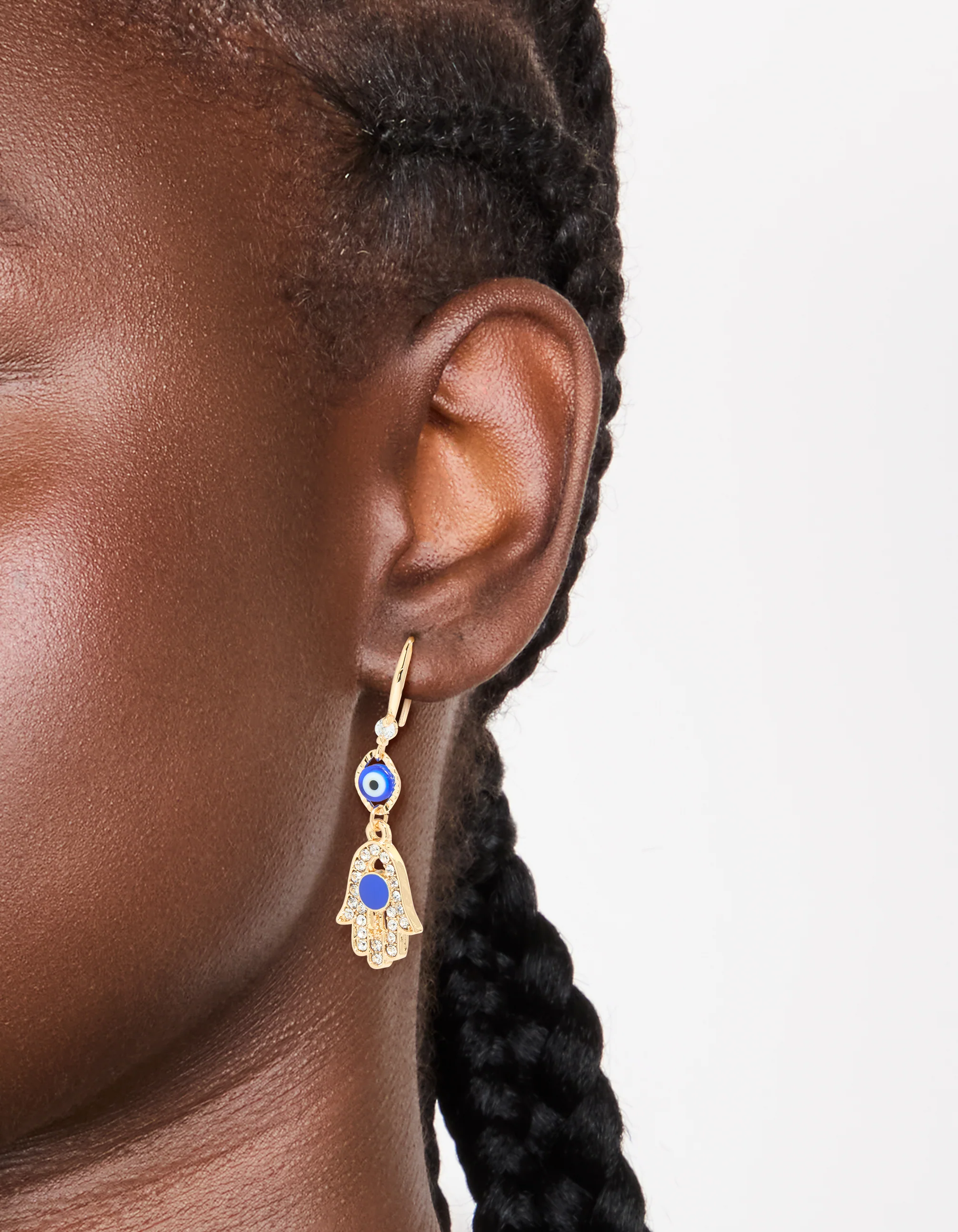 214-gold-cubic-zirconia-evil-eye-hamsa-hand-drop-earrings-1.webp Gold Cubic Zirconia Evil Eye & Hamsa Hand Drop Earrings