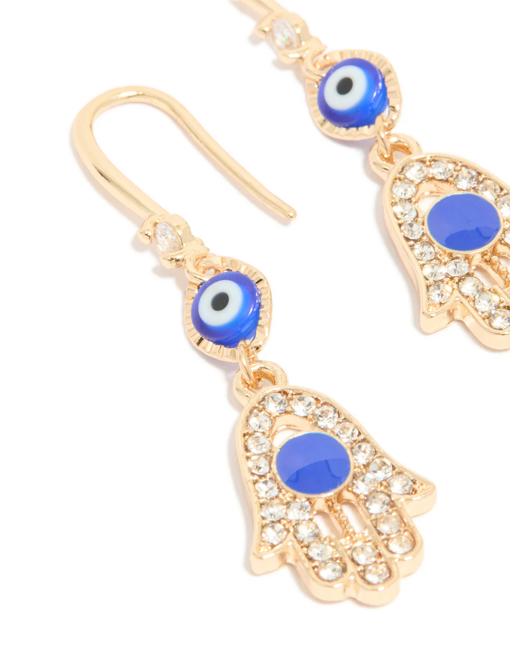 214-gold-cubic-zirconia-evil-eye-hamsa-hand-drop-earrings-4.webp Gold Cubic Zirconia Evil Eye & Hamsa Hand Drop Earrings
