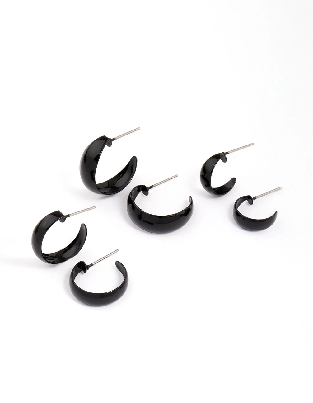 2143-black-chunky-hoop-earring-3-pack-1.webp Black Chunky Hoop Earring 3-Pack