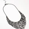 2147-black-coated-diamante-lace-pattern-necklace-2.webp Black Coated Diamante Lace Pattern Necklace