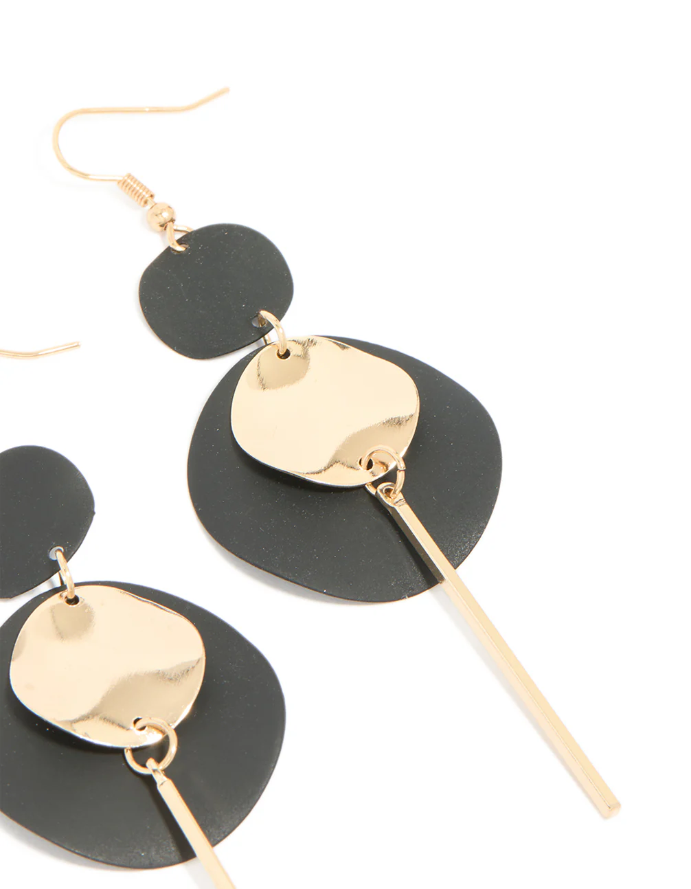 2149-black-coated-disc-stick-drop-earrings-5.webp Black Coated Disc Stick Drop Earrings